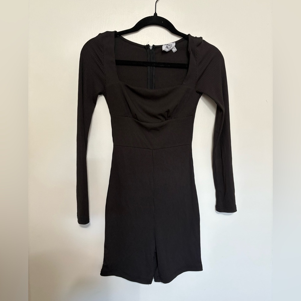 Princess Polly Charcoal Long Sleeve Dress